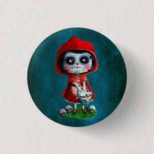 Rotkäppchen Dia de Los Muertos Little Button