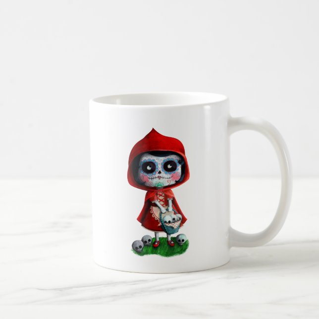 Rotkäppchen Dia de Los Muertos Little Kaffeetasse (Rechts)