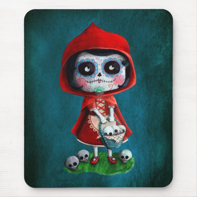 Rotkäppchen Dia de Los Muertos Little Mousepad (Vorne)