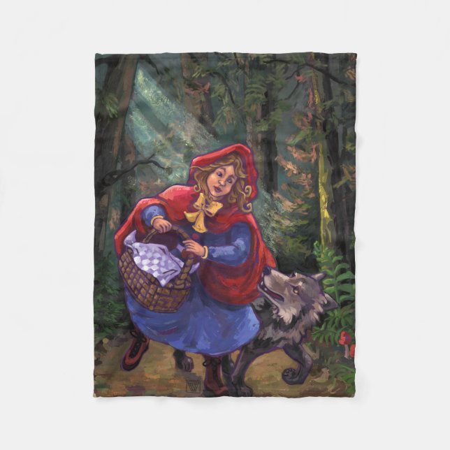 Rotkäppchen Fleecedecke (Vorderseite)