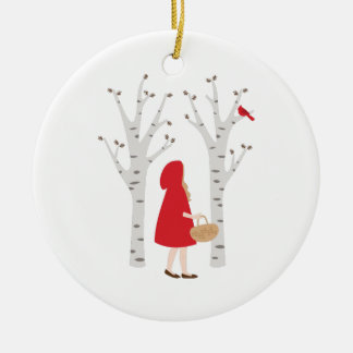 Rotkäppchen Keramikornament