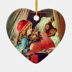 Rotkäppchen - Kleiner Rotkäppchen - Grimm Keramik Ornament