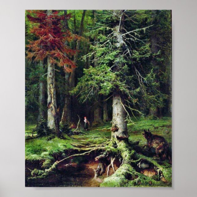 Rotkäppchen Little Red Riding Hood Grimm Märytale Poster (Vorne)