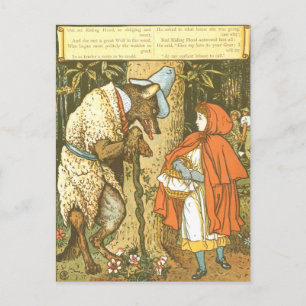 Rotkäppchen Postkarte