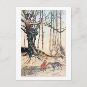 Rotkäppchen Postkarte