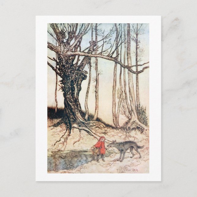 Rotkäppchen Postkarte (Vorderseite)