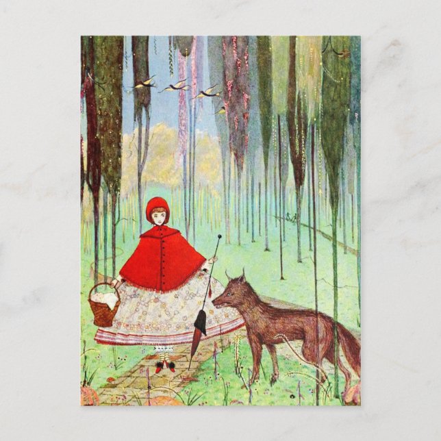 Rotkäppchen Postkarte (Vorderseite)