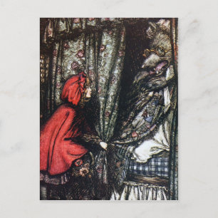 Rotkäppchen-Postkarte Postkarte