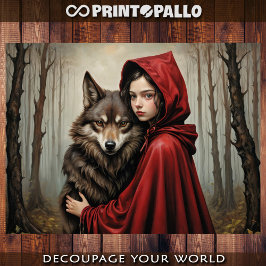 Rotkäppchen und die Wahrheit über den Wolf - Decou Geschenkpapier Set