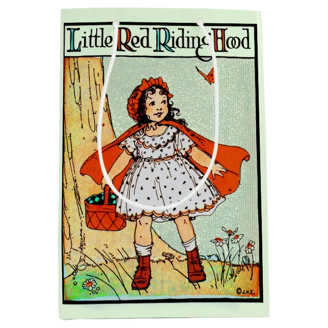 Rotkäppchen Vintage Süß Mittlere Geschenktüte (Vorderseite)