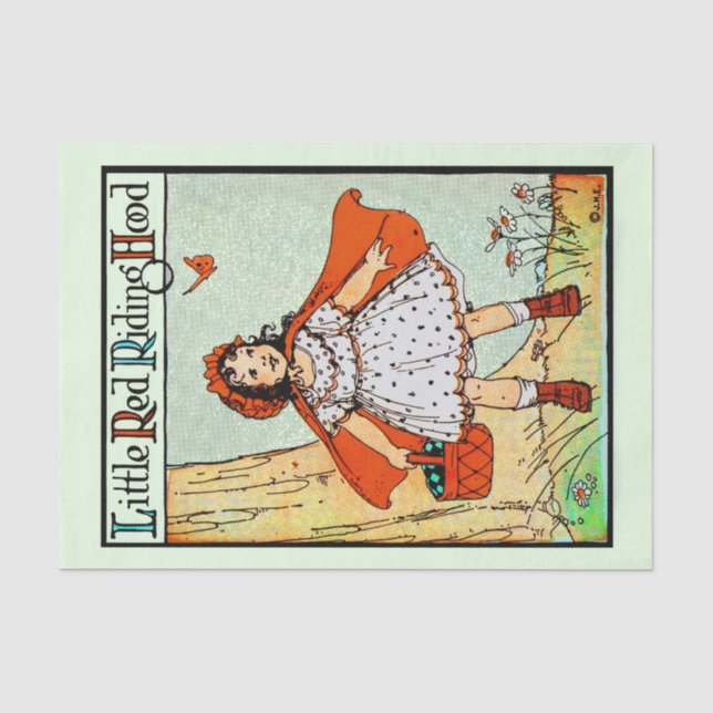 Rotkäppchen Vintage Süß Seidenpapier (Vorderseite)