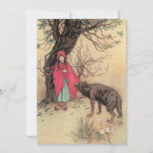 Rotkäppchen von Warwick Goble Einladung
