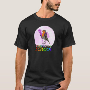 Rotkehlchen Erster Schultag Erste Klasse Tier T-Shirt