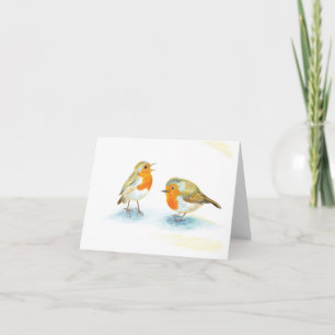 Rotkehlchen im Winter   Karte