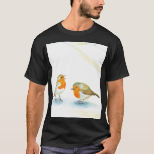 Rotkehlchen im Winter  T-Shirt