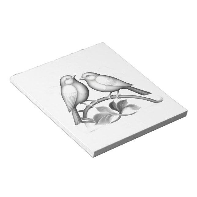 Rotkehlchen in grauem Notizbuch Notizblock (angewinkelt)
