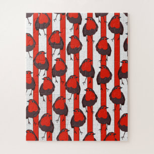 Rotkehlchen-Muster Puzzle