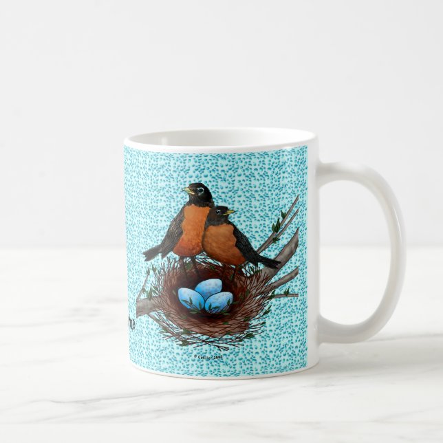 Rotkehlchen-Nest-Tasse Kaffeetasse (Rechts)