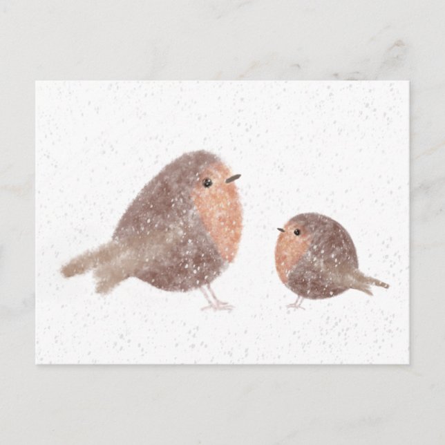 Rotkehlchen-Postkarte Postkarte (Vorderseite)