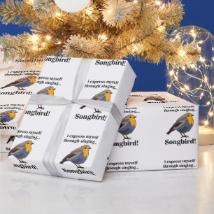 Rotkehlchen Singvogel Geschenkpapier