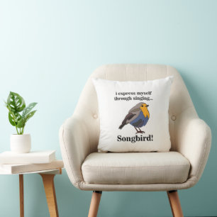 Rotkehlchen Singvogel Kissen
