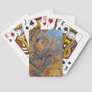Rotkehlchen-Spielkarten Spielkarten