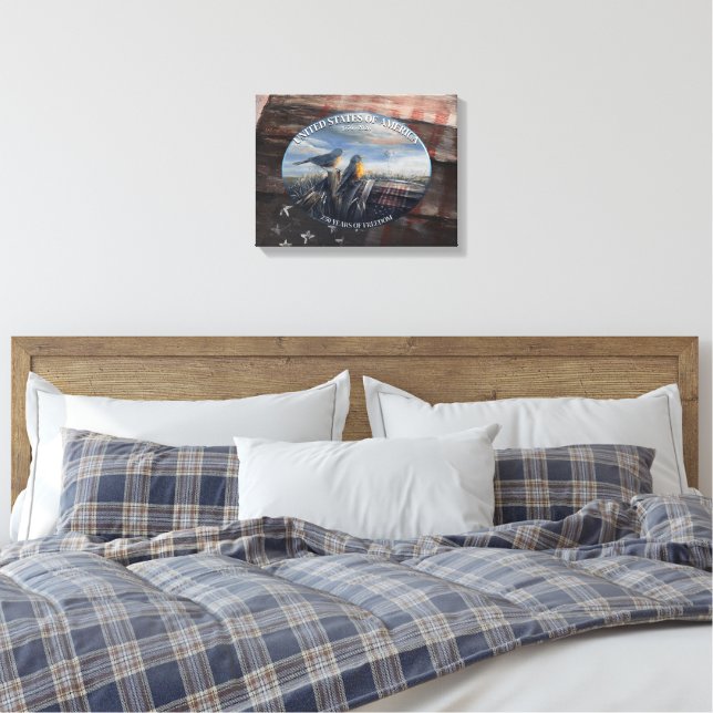 Rotkehlchen USA Leinwanddruck (Insitu (Schlafzimmer))