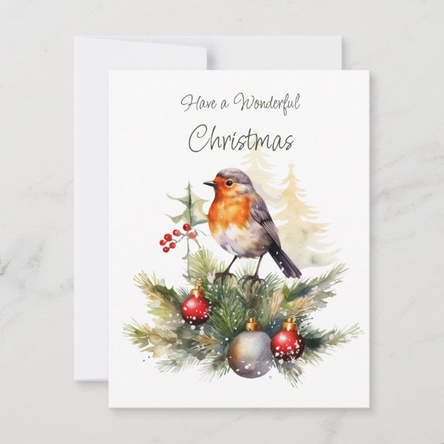 Rotkehlchen Weihnachten  (Vorderseite)