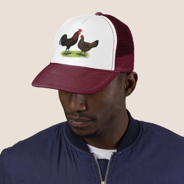 Rotkehlhühner Truckerkappe (Beispiel)