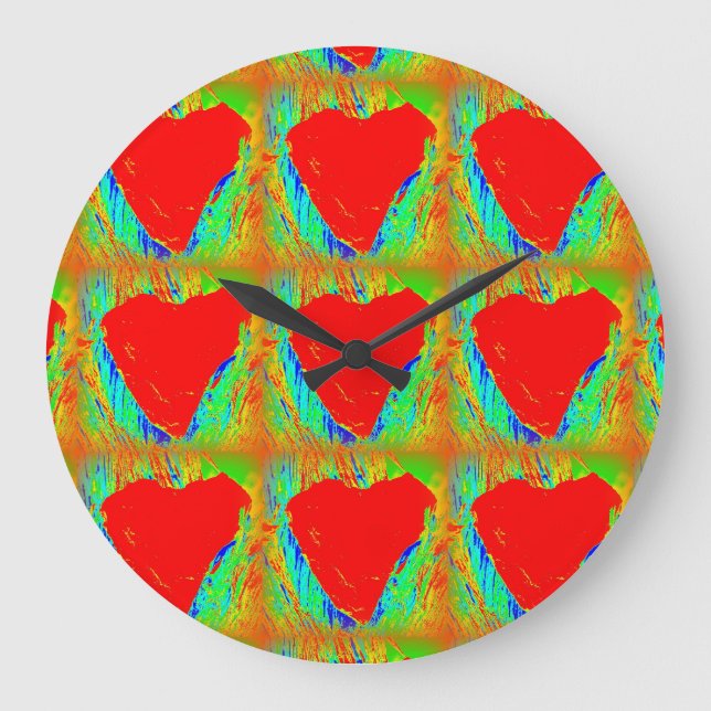 Rotkehluhr Große Wanduhr (Vorderseite)