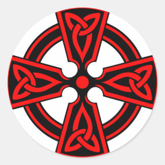 Rotkelkreuz-Saxon-Wikoka-Heide Runder Aufkleber