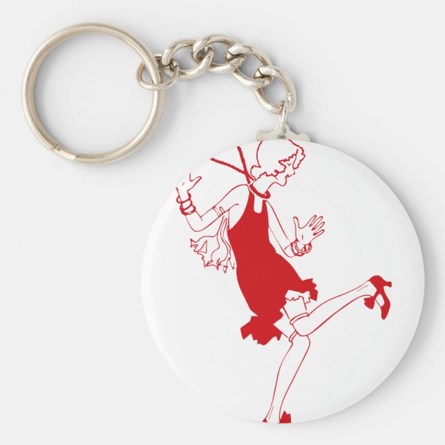 Rotklappenmädchen Schlüsselanhänger (Vorne)