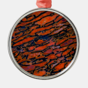 Rotknochen Silbernes Ornament