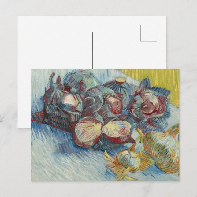 Rotkohl und Knoblauch Vincent van Gogh Postkarte (Vorne/Hinten)