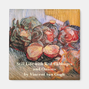 Rotkohl und Zwiebeln von Vincent van Gogh Magnet
