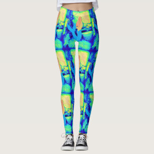 Rotkopfblauer Schwanz-Meramiden mehrfarbig Leggings