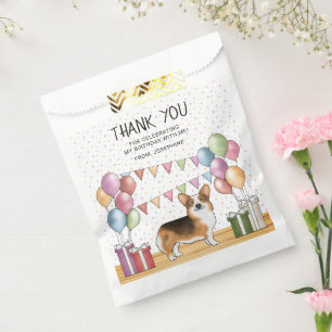 Rotköpfiger Tri Pembroke Corgi Geburtstag Danke Geschenktütchen