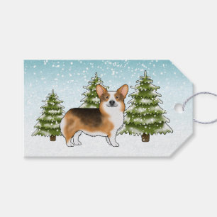 Rotköpfiger Tri Pembroke Corgi Hund Winter Weihnac Geschenkanhänger