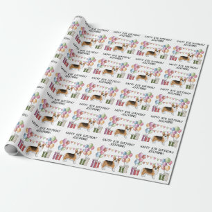 Rotköpfiger Tri Pembroke Welsh Corgi Alles Gute zu Geschenkpapier