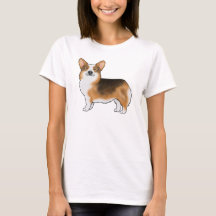 Rotköpfiger Tri Pembroke Welsh Corgi Cartoon Hund