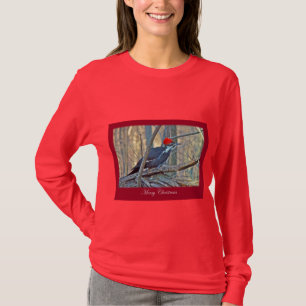 Rotkopfspecht Frohe Weihnachten Artikel T-Shirt