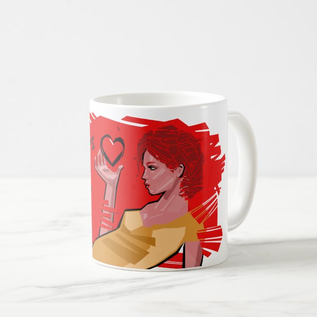 Rotkopfstiel Kaffeetasse (VorderseiteRechts)