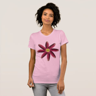 Rotkorn-Blume-Muster für Frauen T-Shirt