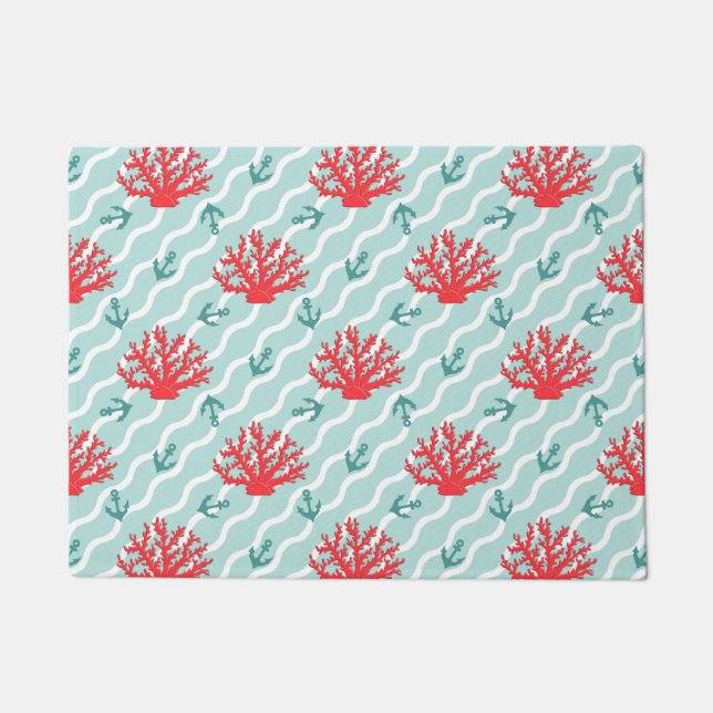 Rotkornmuster 1 fußmatte (Vorderseite)