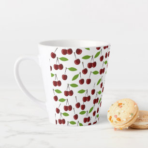 Rotkrebse, Kirschmuster, Blätter, Obst Milchtasse