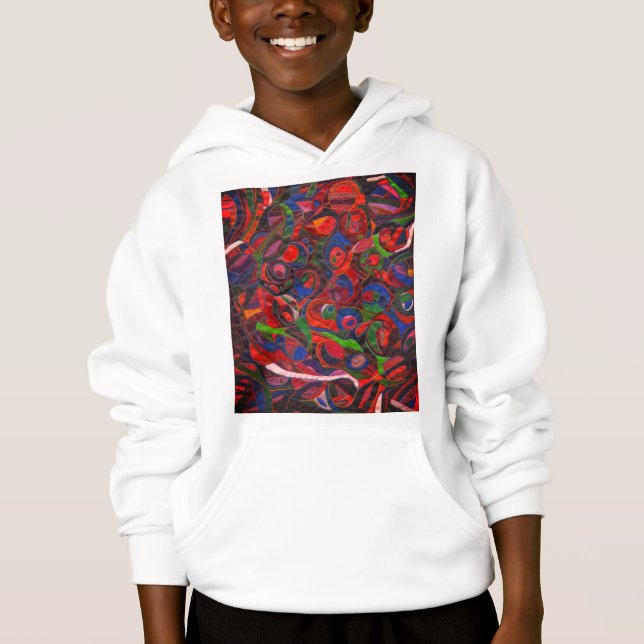 Rotkreismuster Hoodie (Vorderseite)