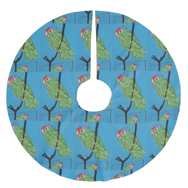 Rotkronenrock Polyester Weihnachtsbaumdecke (Vorderseite)