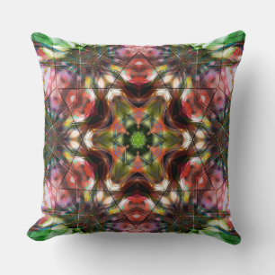 Rotlachsstern Kaleidoskop im Acrylstil Kissen