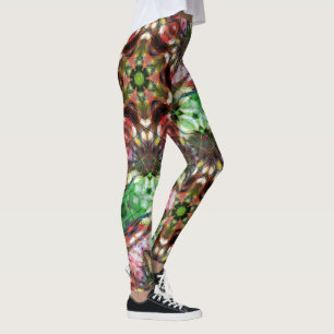 Rotlachsstern Kaleidoskop im Acrylstil Leggings