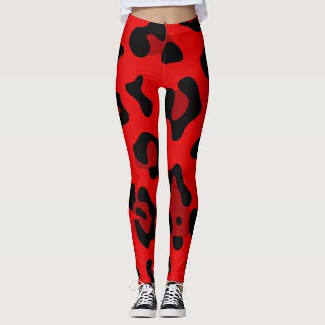 Rotleopard Leggings (Vorderseite)